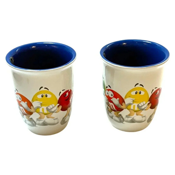 M&M's World Mugs Lot 2 Ceramic Advertising Characters Mars Chocolate  Co Coffee - Picture 3 of 11